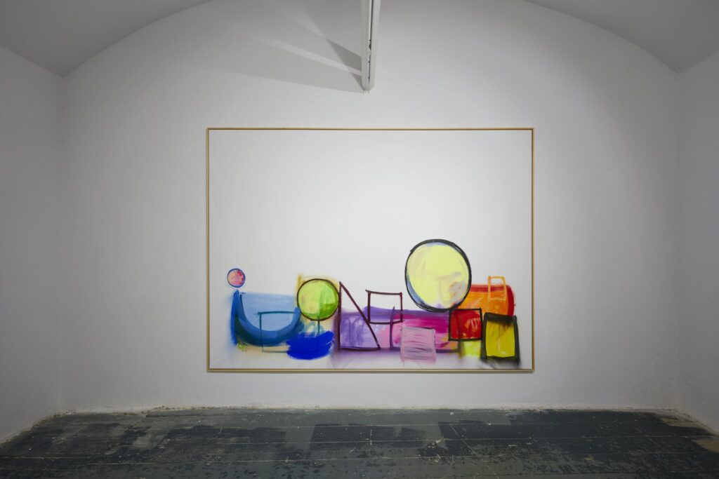 David Krňanský: Untitled, Acrylics on primed cotton canvas, 300x200 cm, 2023