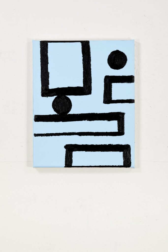 David Krňanský: Untitled, acrylic and oilstick on cotton canvas, 40x30 cm, 2022