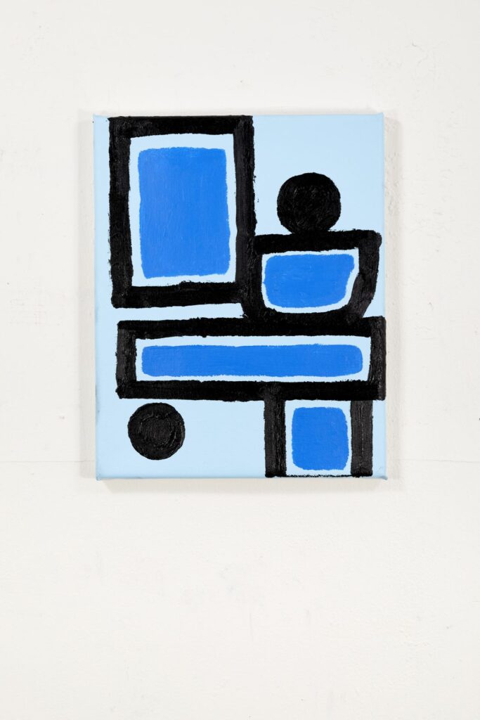 David Krňanský: Untitled, acrylic and oilstick on cotton canvas, 40x30 cm, 2022